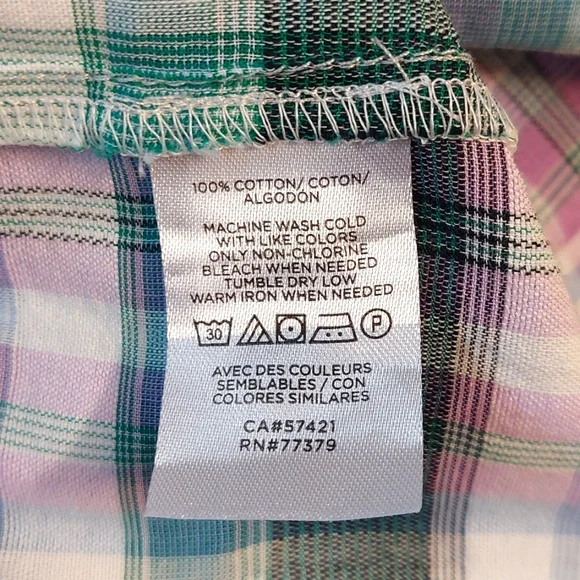 NWT Ann Taylor Cotton Plaid Ruffle Sleeve Top, Size S - Picture 9 of 9